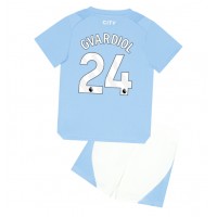 Manchester City Josko Gvardiol #24 Hemmaställ Barn 2023-24 Korta ärmar (+ Korta byxor)